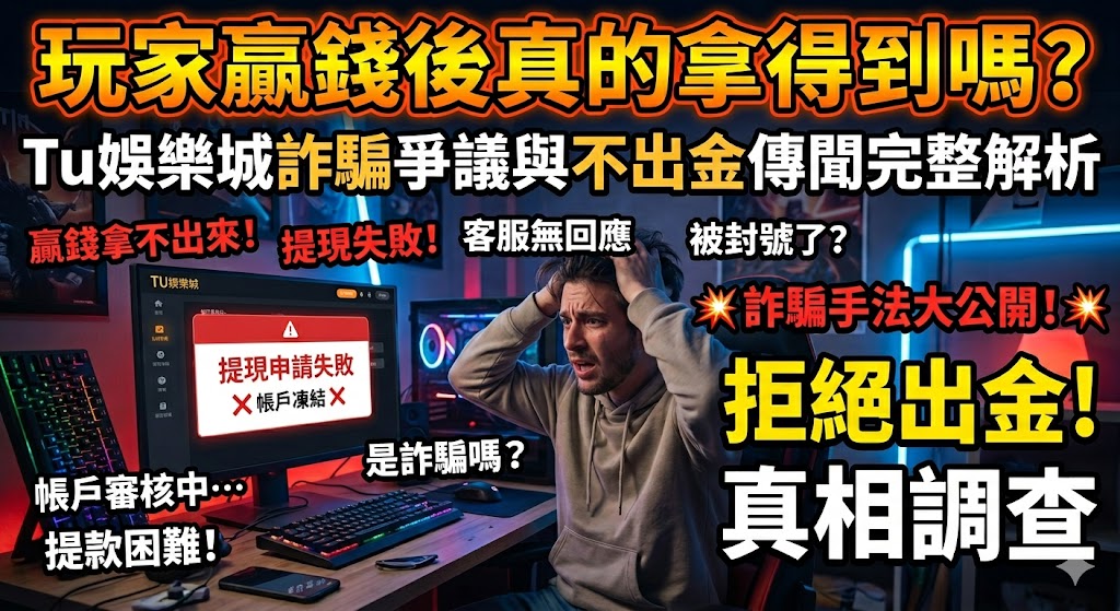 玩家贏錢後真的拿得到嗎?Tu娛樂城詐騙爭議與不出金傳聞完整解析